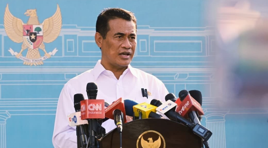 Menteri Pertanian (Mentan) Andi Amran Sulaiman menyampaikan keterangan pers di Istana Merdeka, Jakarta, pada Kamis, 18 Juni 2026. (Foto: BPMI Setpres)