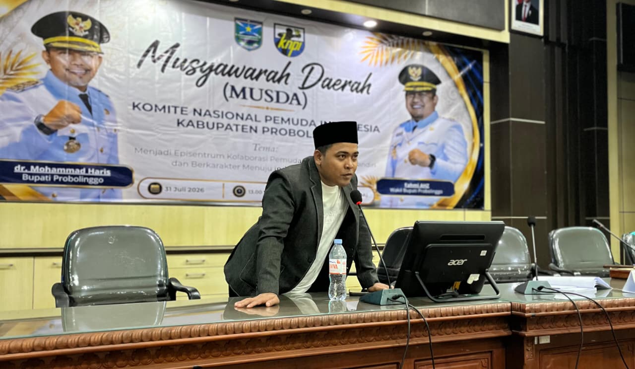 Muhammad Safi'i resmi menduduki kursi jabatan sebagai Ketua DPD KNPI Kabupaten Probolinggo periode 2026-2029. (Foto: Istimewa)