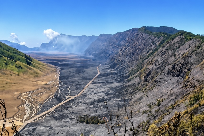 Kebakaran hutan dan lahan di kawasan Gunung Bromo. (Foto: Istimewa) 