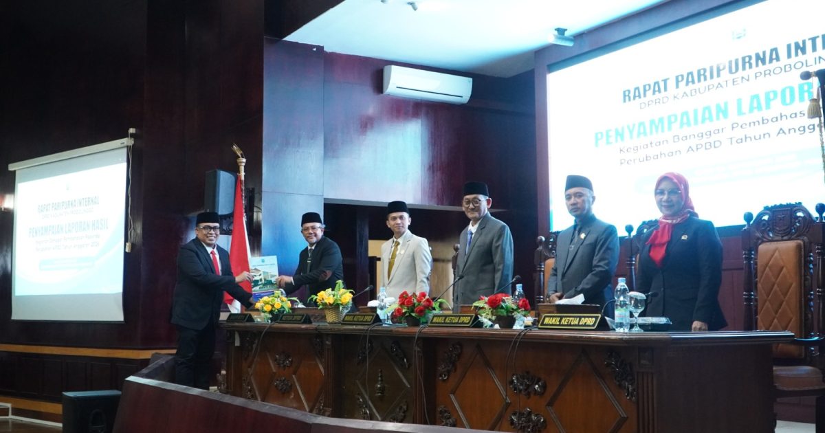 DPRD Probolinggo Sampaikan Laporan Hasil Pembahasan Raperda Perubahan APBD 2026