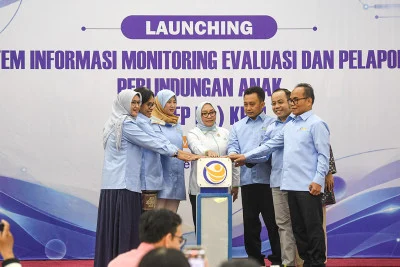 Peluncuran Sistem Informasi Monitoring Evaluasi dan Pelaporan Perlindungan Anak (SIMEP PA) versi 3.0 di Jakarta, Rabu (2/9/2026). (Foto: Antara) 